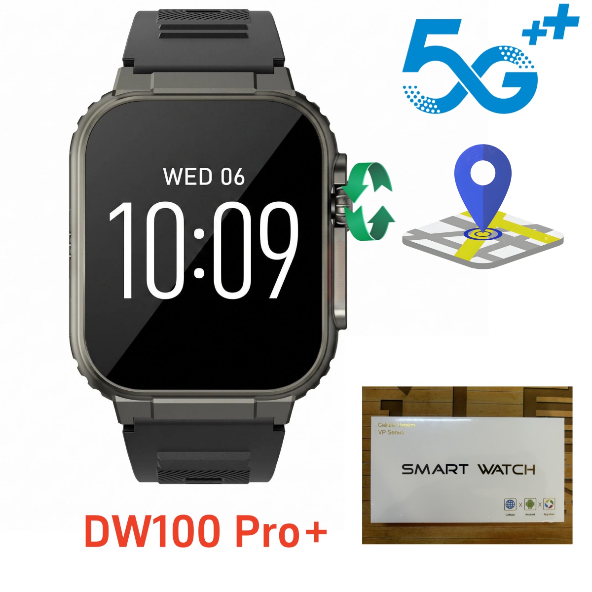 Heart Rate Gps Watch - Smartwatch DW100 Pro Plus com Touch