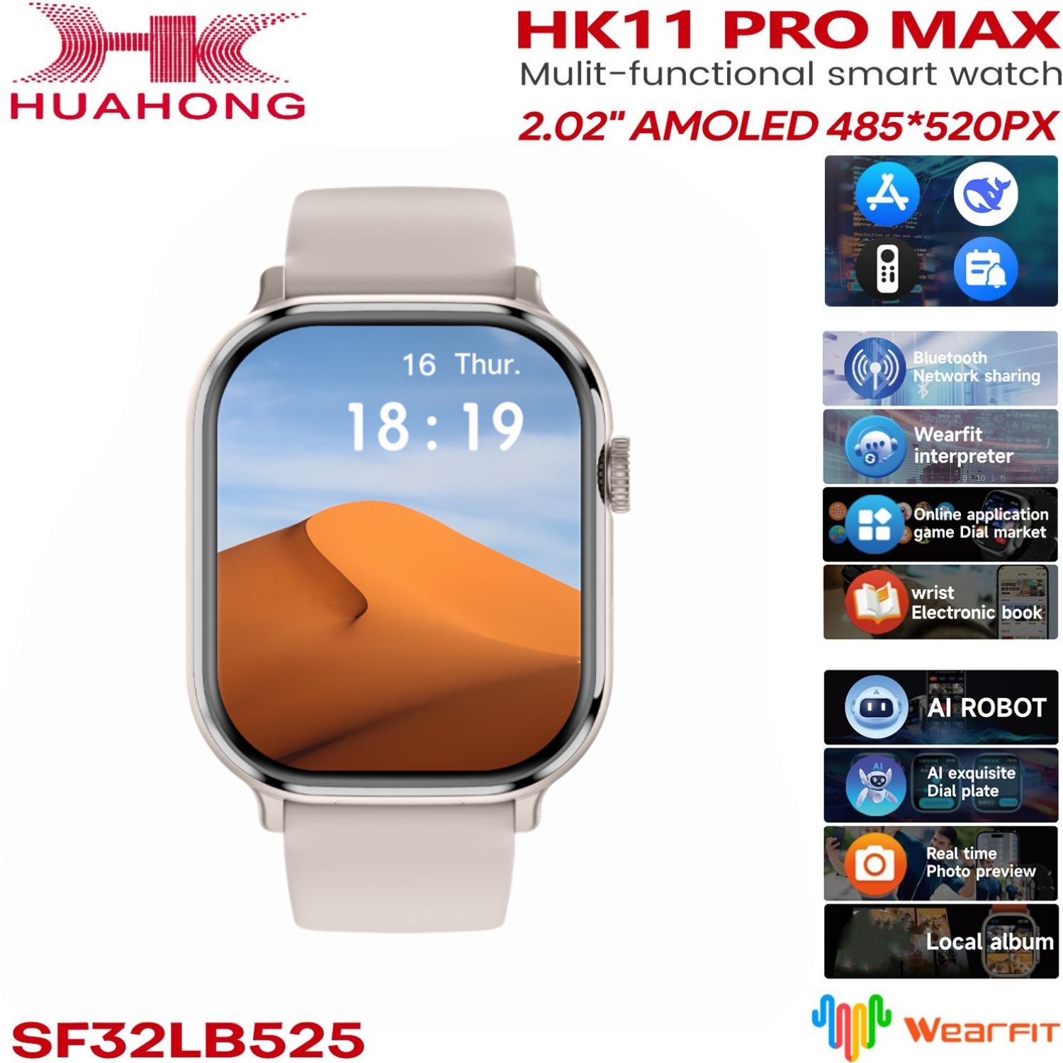 Heart Rate Gps Watch - Smartwatch Original HK11 Pro MAX com