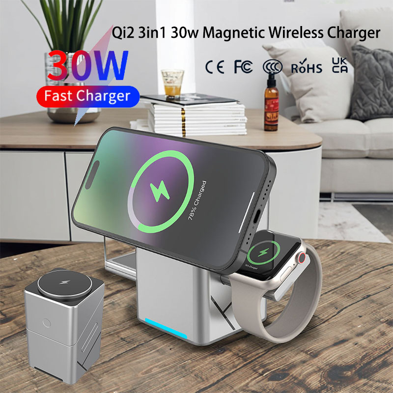 Smartwatch Watches Xiaomi - Carregador Sem Fio Magnético Rotativo Multifuncional