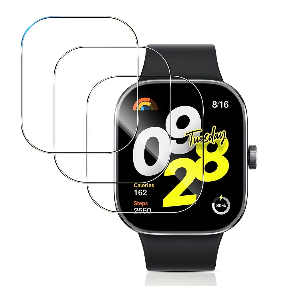 3-5 pçs vidro temperado premiu - Smartwatch Watches Xiaomi avaliação e preço