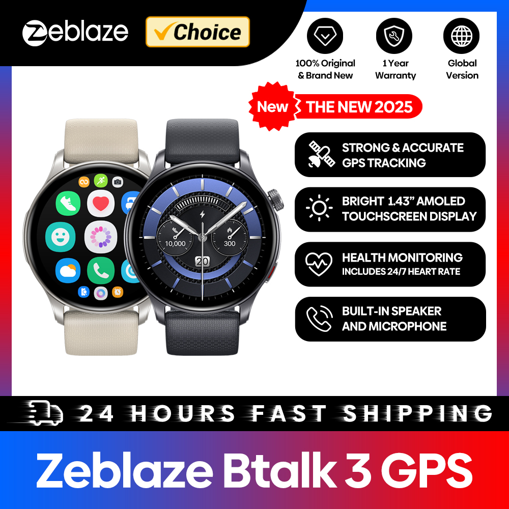 Novo zeblaze btalk 3 gps smart - Heart Rate Gps Watch avaliação e preço